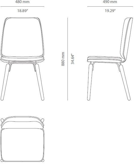 PRADDY Стул из мягкой ткани Broadway Tr050 - Вид №4