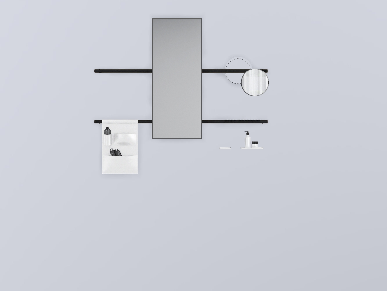 SWSTR-NM+SWSPR-CM+SWSPI-NM+SWM10-BI+SWM20-BI+SWSCR-BI прямоугольный стали cielo Siwa Ceramica Cielo