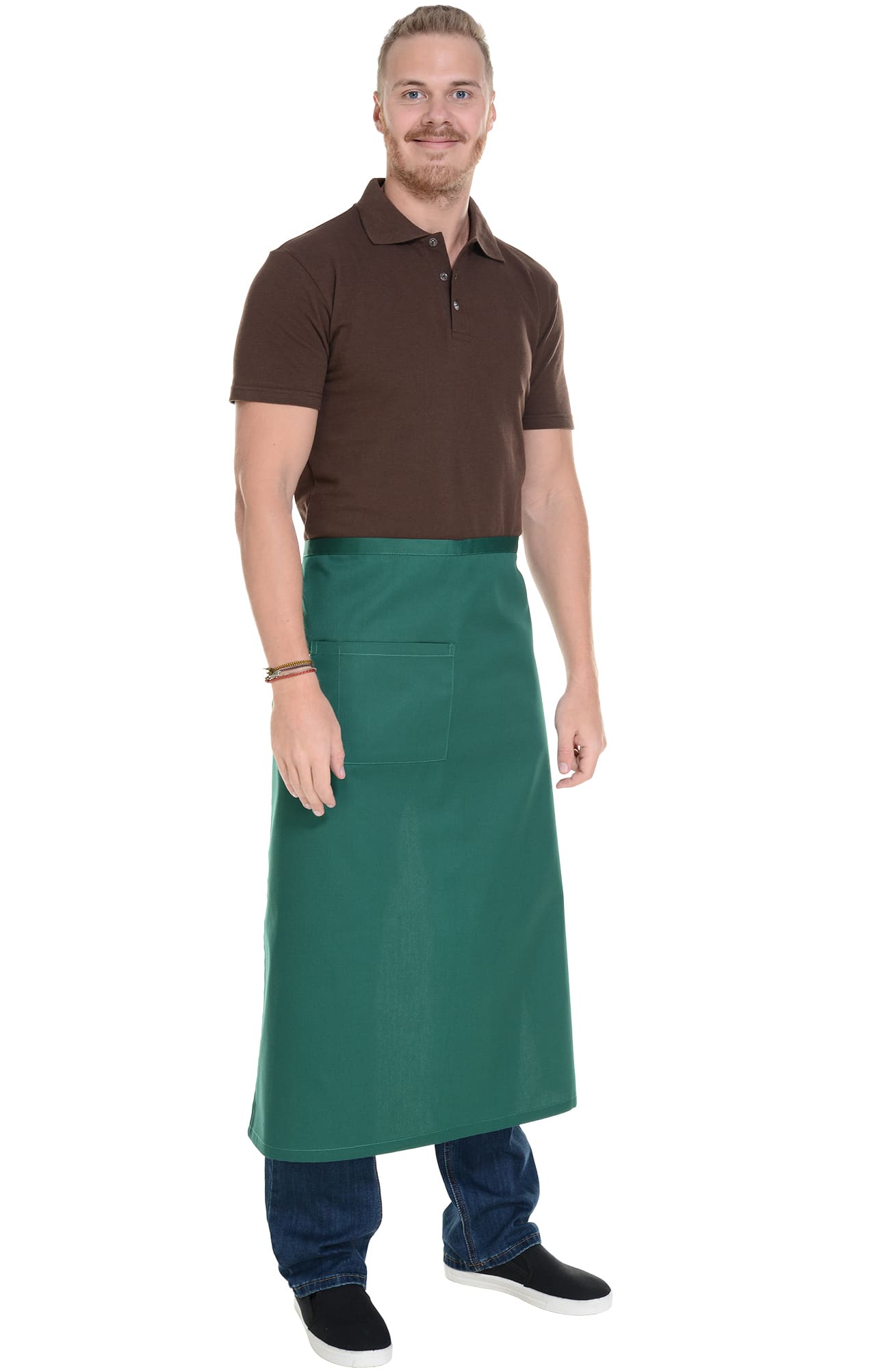 60135 Фартук удлиненный dark green (темно-зеленый) HORECA  Одежда для официантов  размер  - Вид №7