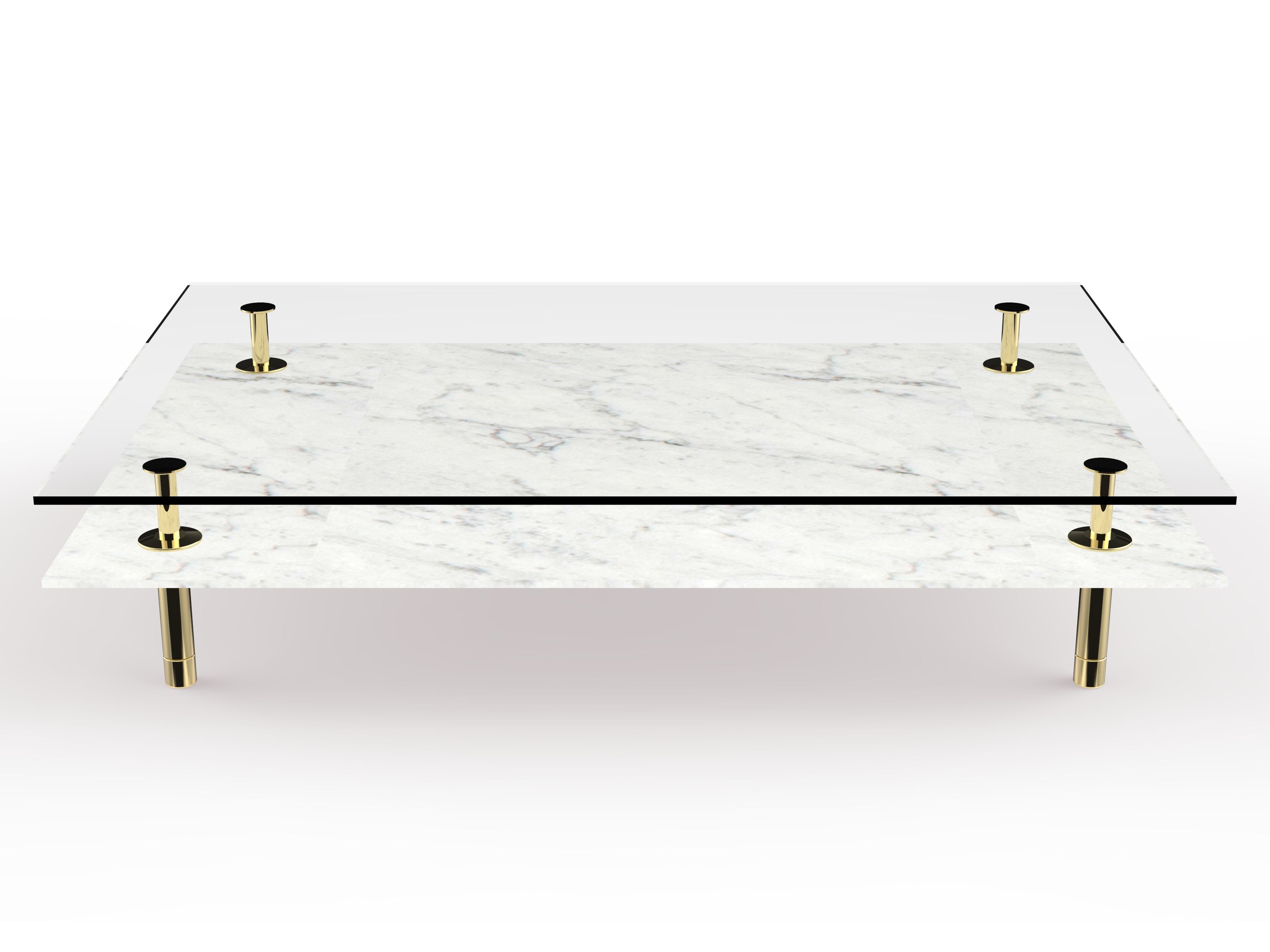 Прямоугольный мраморный журнальный столик GHIDINI1961 Legs ARCH-00111261 - Вид №1