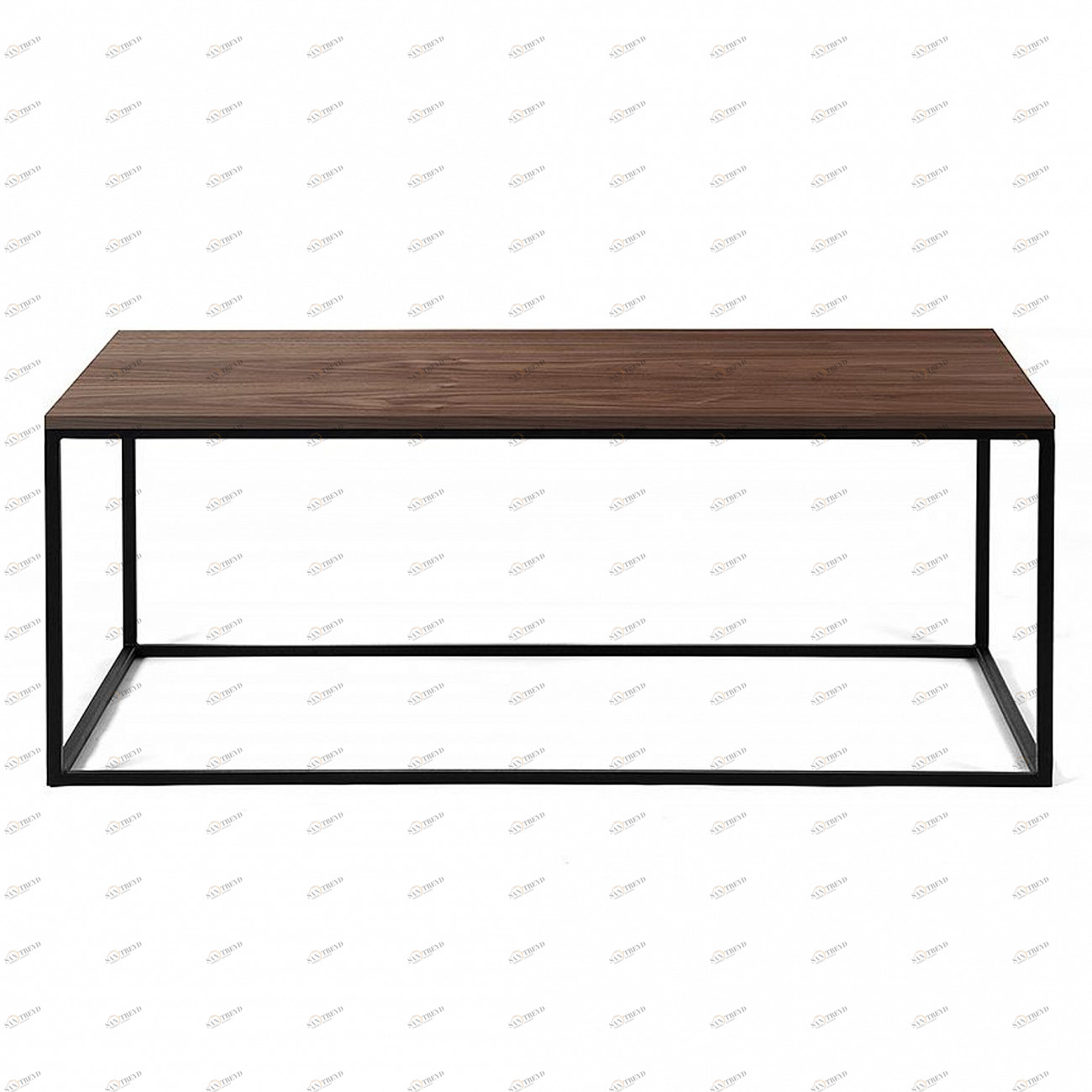 Журнальный столик прямоугольный американский орех с черными ножками 100 см Lingard black INTELLIGENT DESIGN  260986 Орех;коричневый;черный 