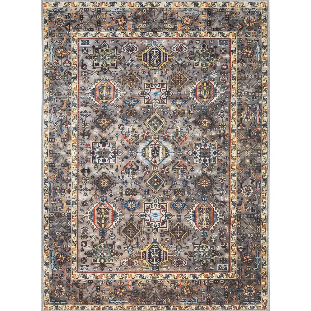 Ковер РОЯЛТАФТ Colaris серый 150x200 см с восточным принтом 89418243 STLM-1573030