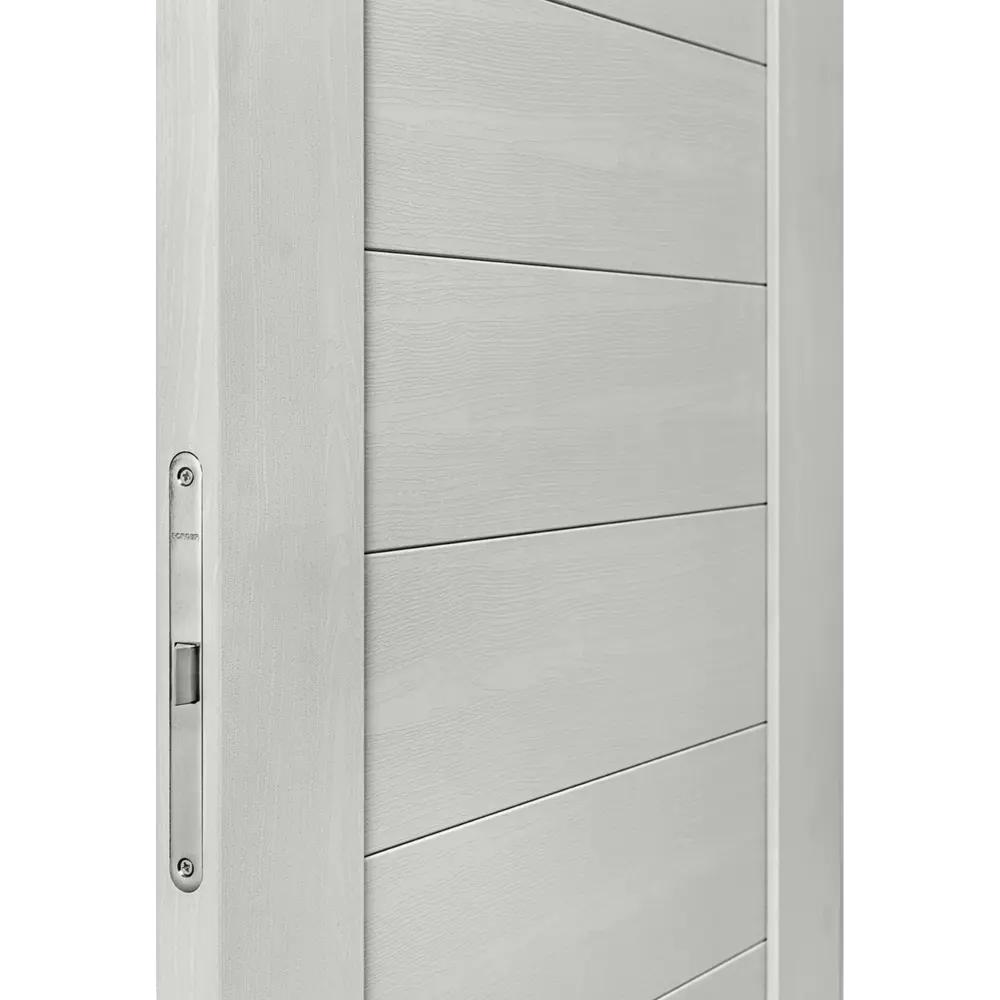 Дверь межкомнатная глухая Аккорд 80x200 см Hardflex цвет серый с замком и петлями 89407884 STLM-2113859 PORTIKA  - Вид №3