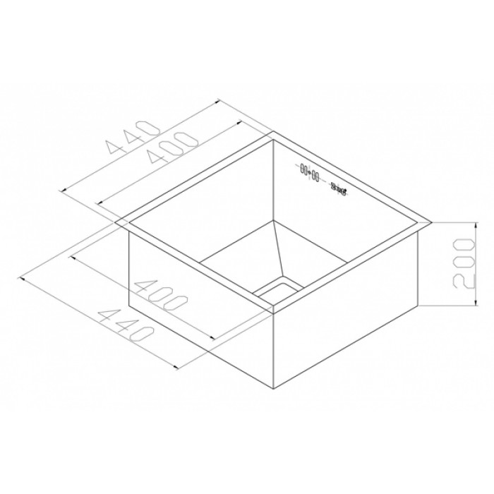 Zorg X-4444 Мойка кухонная прямоугольная Zorg  - Вид №3