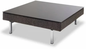 JORI Низкий квадратный стеклянный журнальный столик Tigra open base