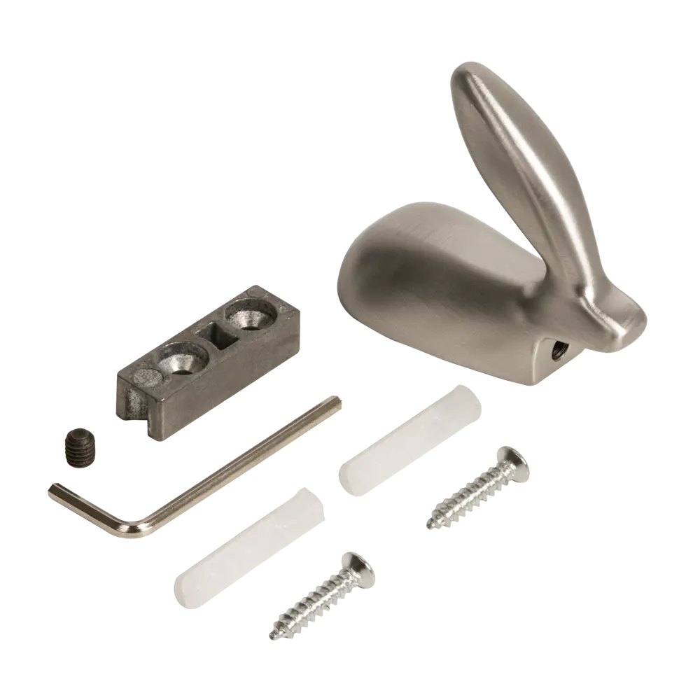 Крючок мебельный Ajax MB-LM/K-001 5x5.8x1 см цвет матовый никель STLM-2060140 - Вид №2