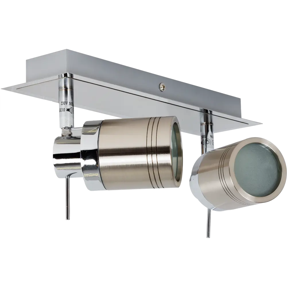 Светильник накладной Bergamo 2хGU10 IP44 цвет хром/никель Escada STLM-2103465 - Вид №2