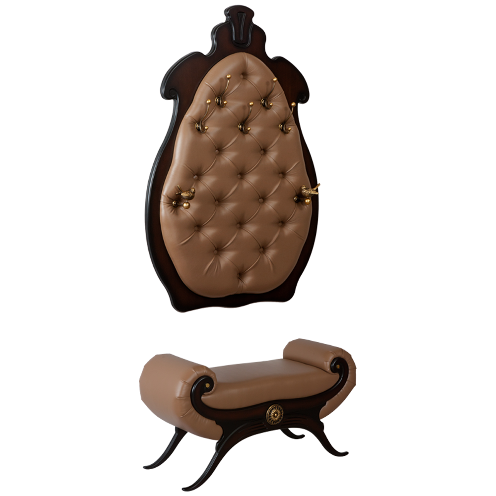 11554,11555 Настенная прихожая Квин Каштан Капучино 1 BOGACHO 4627155816483, 4627155816346 - Вид №1