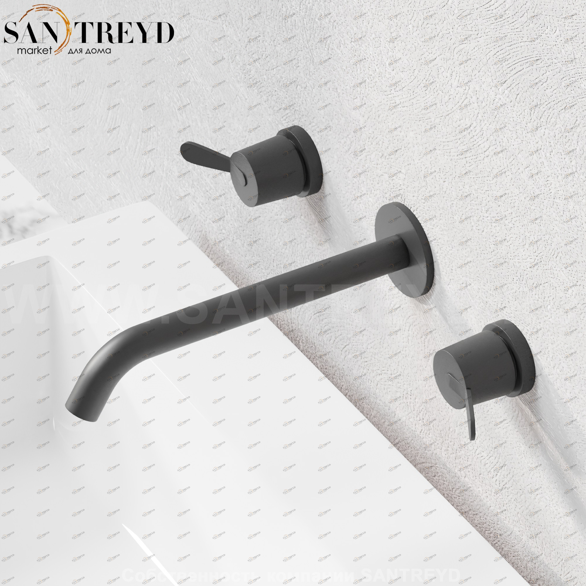 Смеситель FEZ 250 мм для раковины черный матовый Agape ARUB120250CE