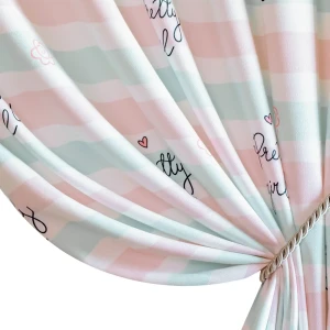 Штора на ленте Девочка 160x260 см цвет розовый