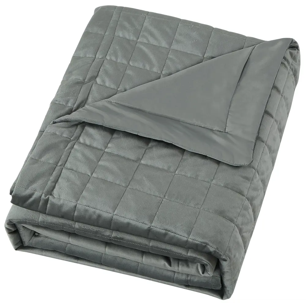 INSPIRE Покрывало Etna велюровое графит 240×220 см 89334840 STLM-1565558