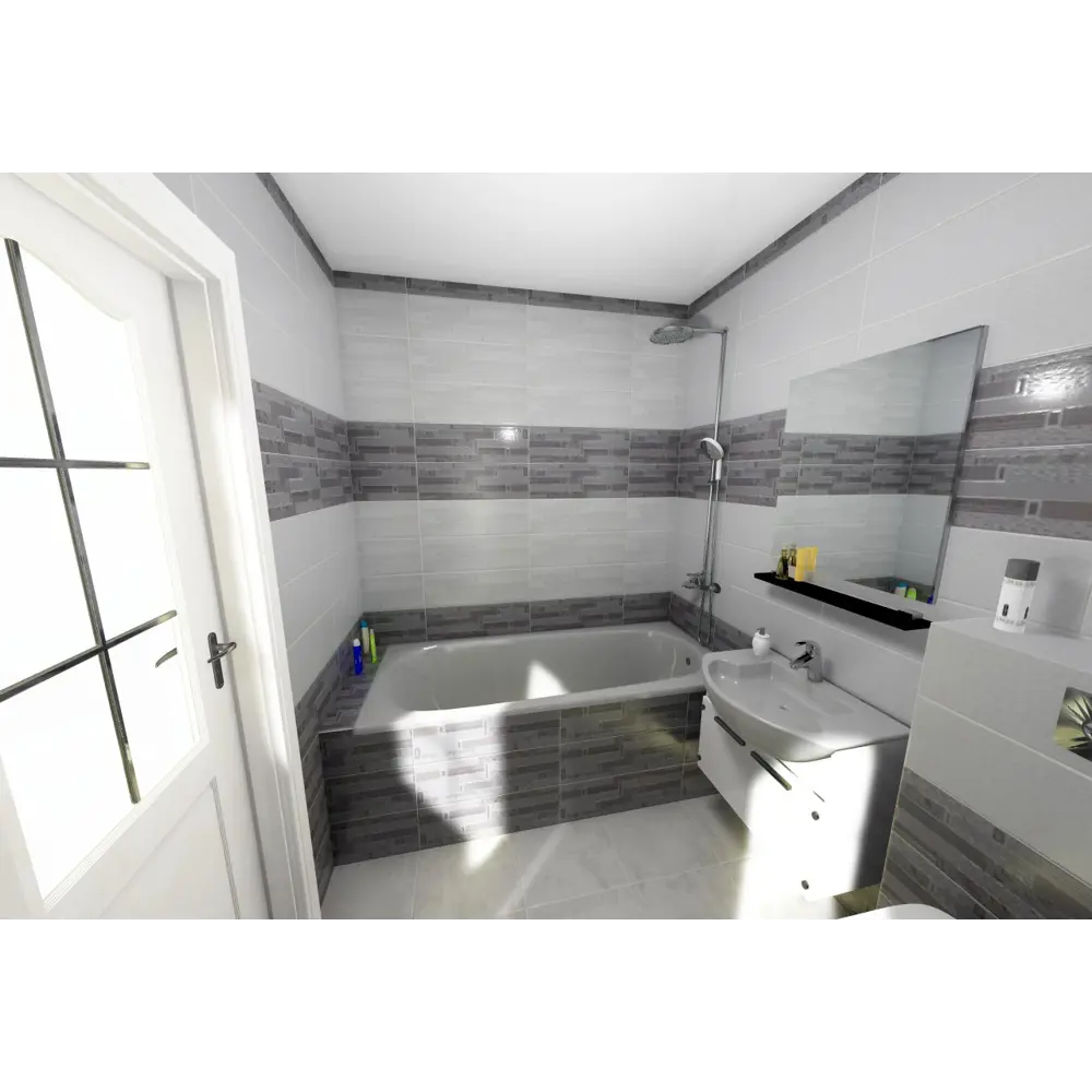 Плитка настенная Emigres Chicago Gris 20х60 см 1.44 м² цвет серый 15632641 STLM-2192222 - Вид №4