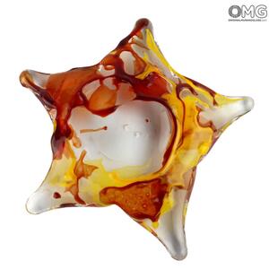 3492 ORIGINALMURANOGLASS Скульптура Морская звезда - муранское стекло Original Murano Glass OMG 13 см