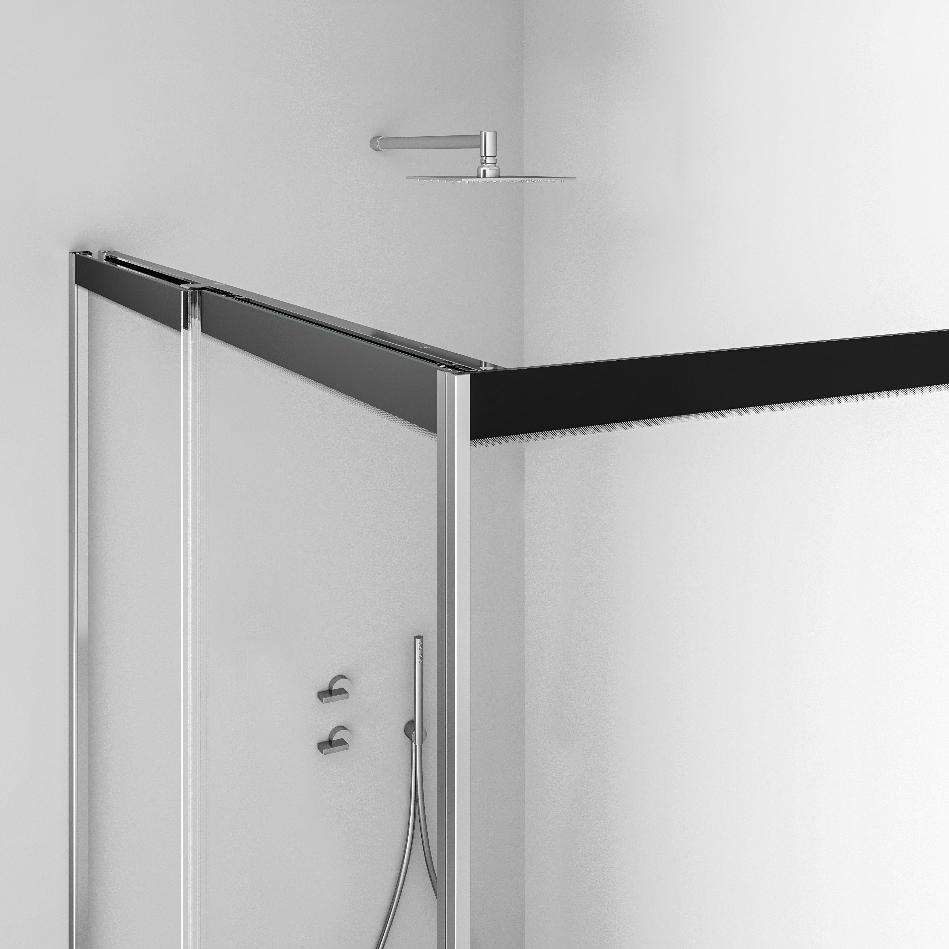 Алюминиевая и стеклянная душевая кабина с раздвижной дверью DUKA вода 5000 ARCH-00071644 - Вид №17