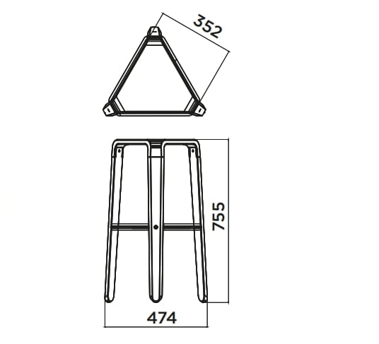 Высокий деревянный табурет с подставкой для ног Infiniti PICAPAU STOOL ARCH-00071390 - Вид №5