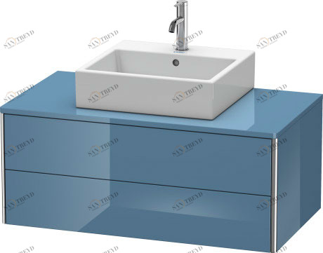 XS491104747 XSquare Тумбочка для подвесной консоли Каменно-синий глянцевый лак Duravit