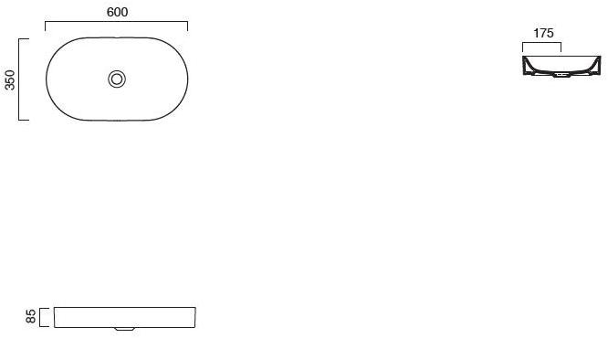 Накладная раковина на столешницу  овальная CERAMICA CATALANO Horizon sun-id-1419405 - Вид №18