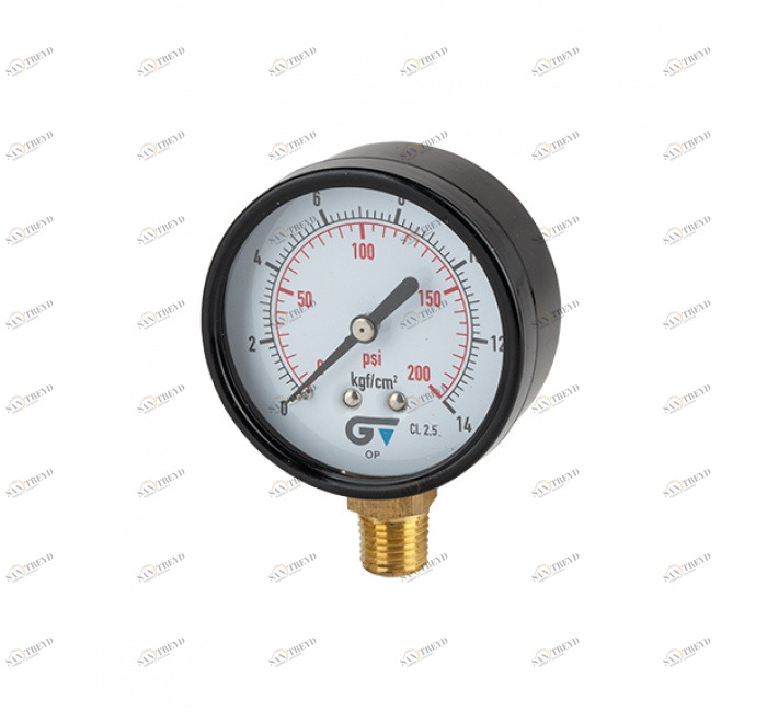 GENEBRE 3714 400 Pressure gauge Ø 63 mm, bottom connection, NPT thread 