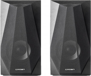 CMS-241 Акустическая система 2.0 (мдф, 220v, 24w; управление volume/treble/bass, кнопка включения, длина кабеля между колонками 1м;длина аудио-кабеля и питания 2м.) Crown