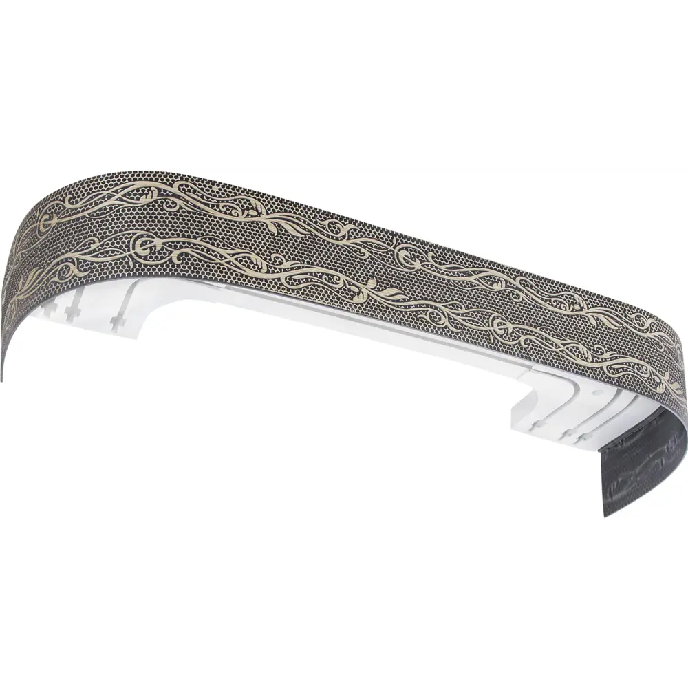 Карниз трехрядный составной Элиза 300 пластик цвет графит серебристый DOMLEGRAND STLM-2074496