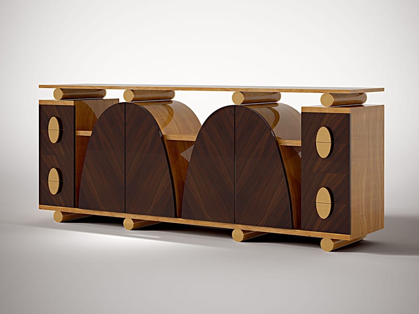 Деревянный шкаф с хрустальной столешницей Roman & Co HUNTINGTON ARCH-00076946