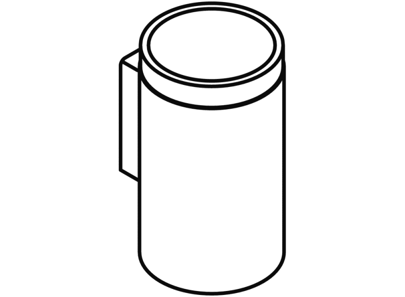 162.04.1105XA Стеклянная кружка с держателем HEWI Halter und Becher  - Вид №3