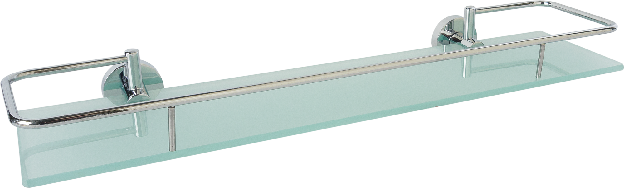 Стеклянная полка MR PENGUIN для ванной с хромированным бортиком 14254351 STLM-0004643