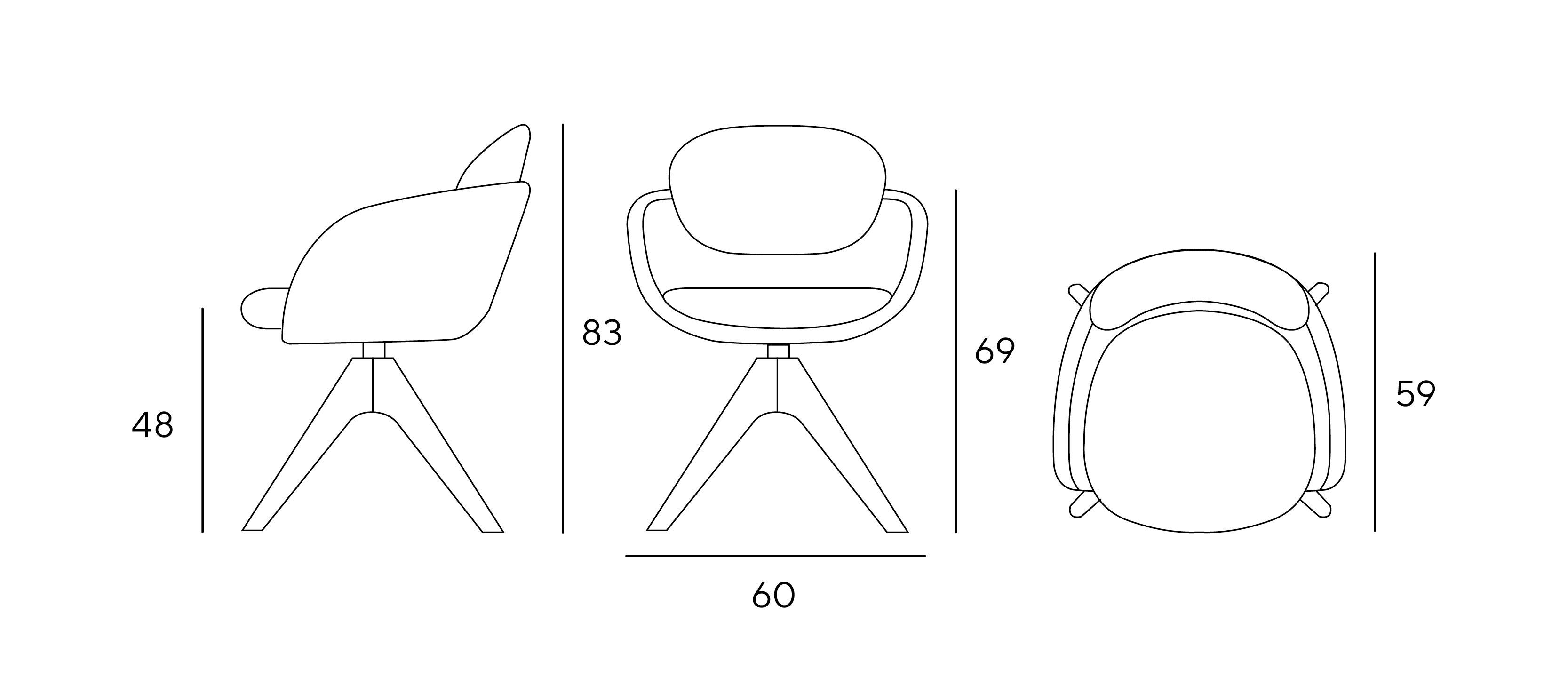 Тканевый стул с подлокотниками Innova Imbottiti Olie ARCH-00131058