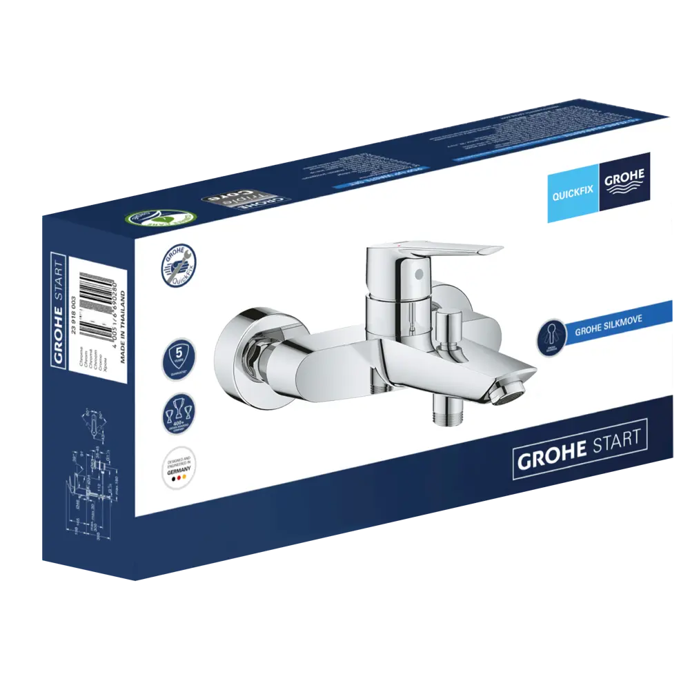 Смеситель для ванны Grohe Start однорычажный цвет хром STLM-2042640 - Вид №5