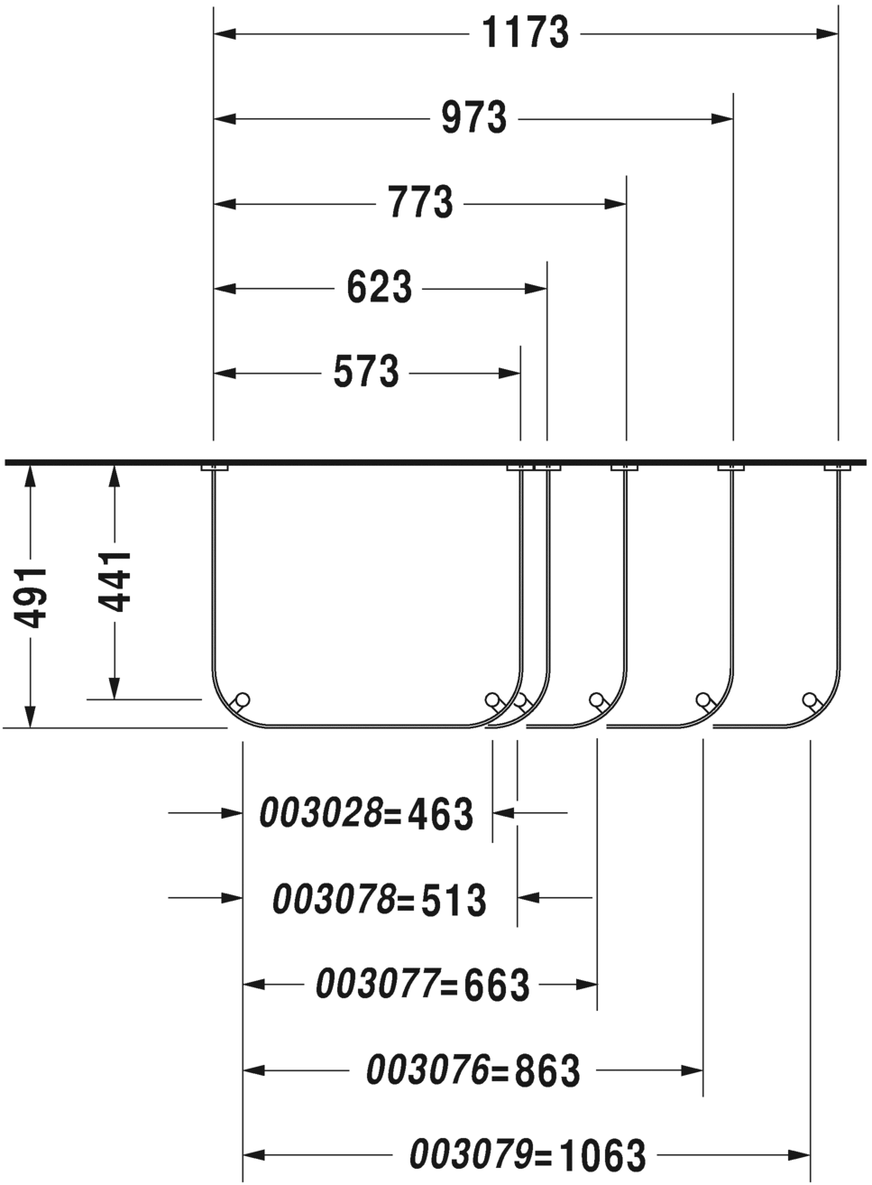 0030771000 Металлическая консоль Happy D.2 #003077 Хром Duravit - Вид №1