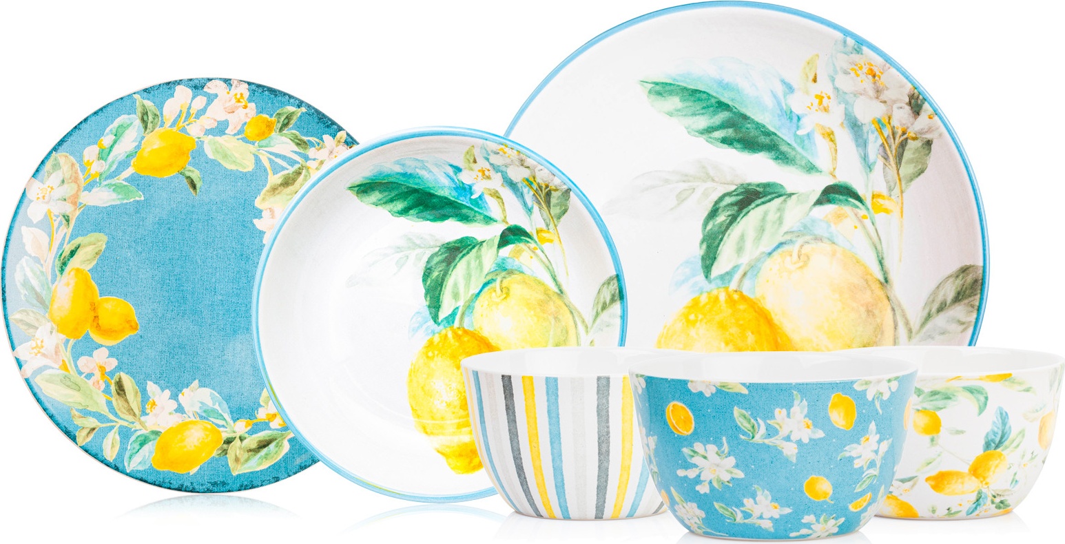 10655238 Certified International Сервиз столовый Certified Int. Лимоны на 4 персоны 18 предметов, керамика Керамика 