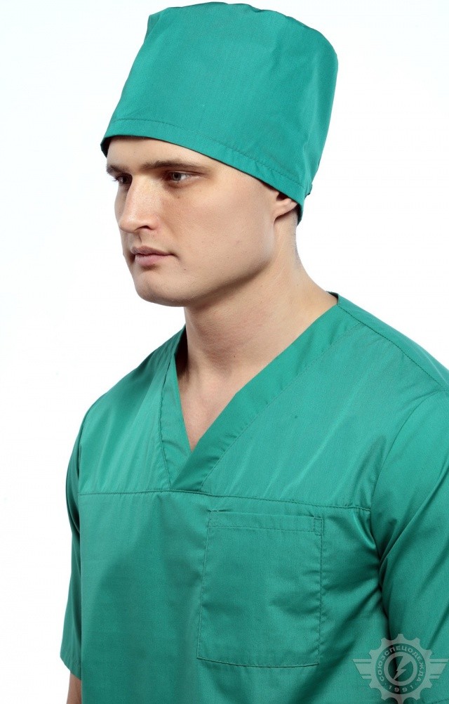 59084 Колпак "Спец" зеленый  Медицинская одежда  размер Спецодежда  - Вид №4