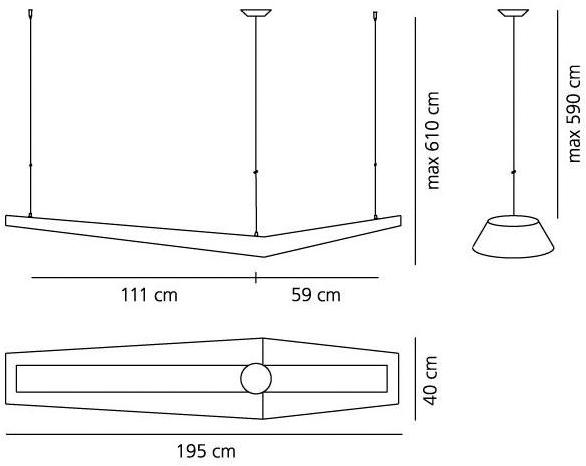 Artemide Подвесной светильник из полипропилена с прямым люминесцентным светом Mouette sun-id-1471377 - Вид №4