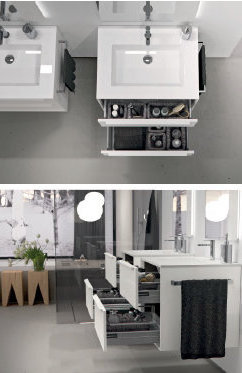 MANHATTAN1 Комплект мебели cm 72,4 + 72,4 Berloni Bagno 42959 - Вид №2