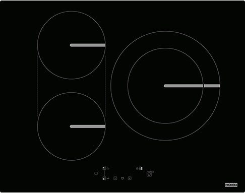 108.0606.109 Better, индукционная варочная поверхность, серия smart, 60см, 4 зоны нагрева, сенсорное управление, 9 ступеней мощности, индукционный мост flexi, прямые края, установка сверху или вровень со столешницей, черная Franke Franke Smart 
