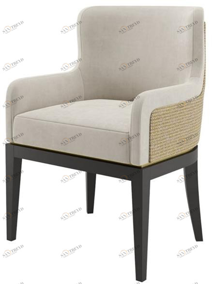 FRATO Бархатное кресло с подлокотниками Townsville Fup100009aag 