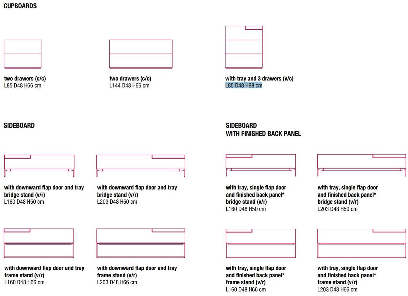 MDF Italia Буфет из лакированной мдф с ящиками Inmotion sun-id-1504058 - Вид №4
