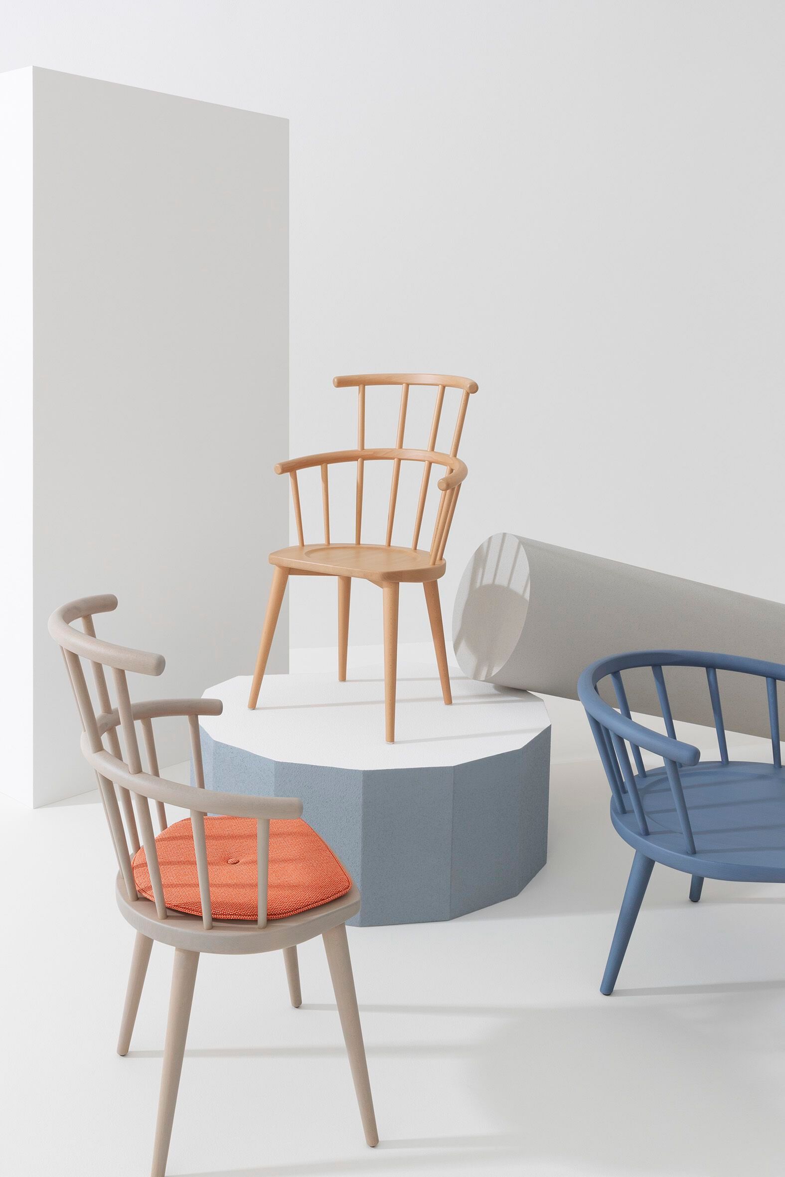 Стул из бука с подлокотниками с высокой спинкой Billiani W ARCH-00110409 - Вид №3