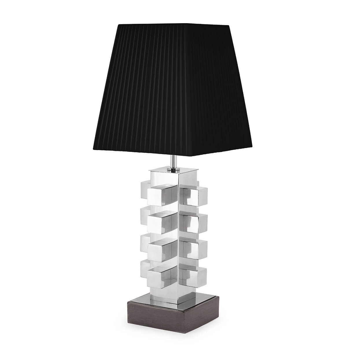 500261-BS ABHIKA НАСТОЛЬНАЯ ЛАМПА ДОБ ТРЕЗОР BLACK/SILVER 