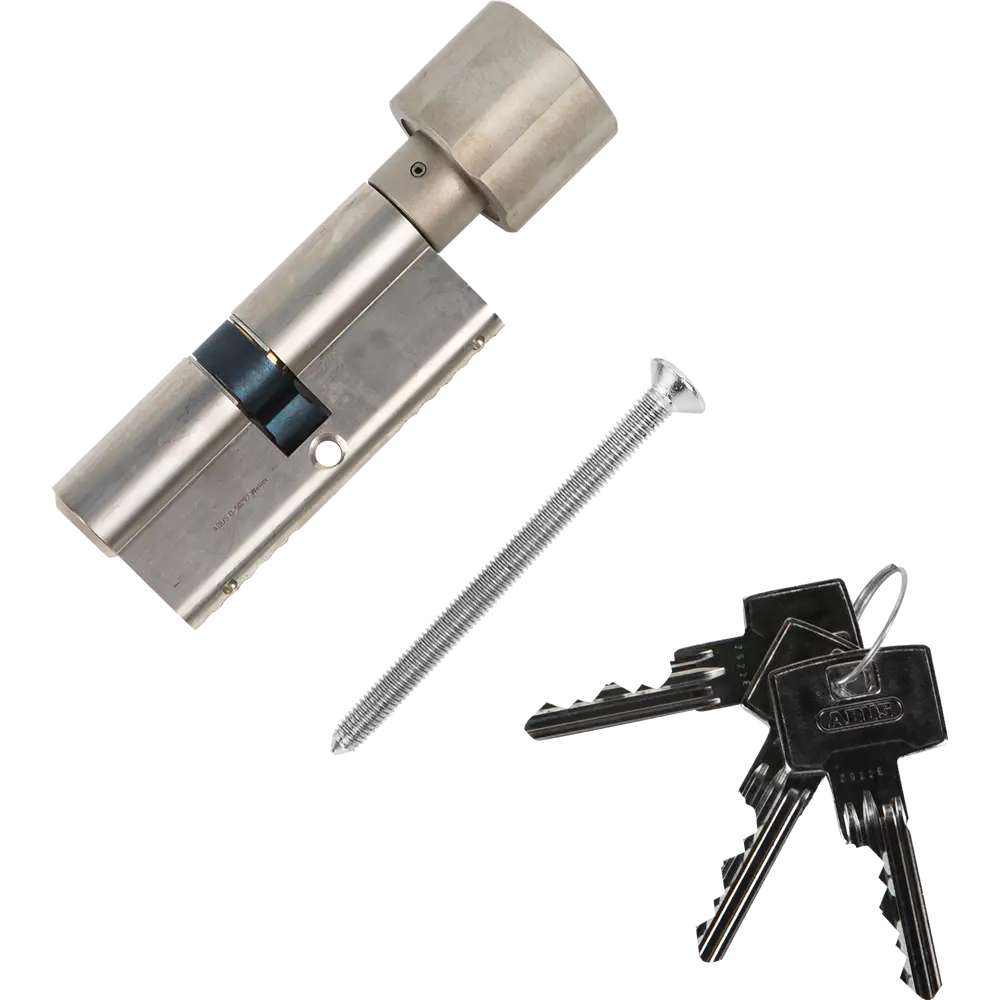 Цилиндр Abus Standard, 30х30 мм, ключ/вертушка, цвет никель 82276500 STLM-2057557 Standard S5+ - Вид №1