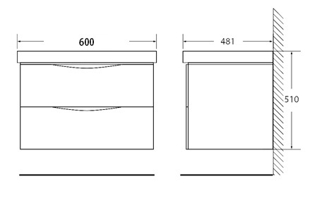 Мебель для ванной BelBagno FLY-600-2C-SO-CL-P - Вид №2