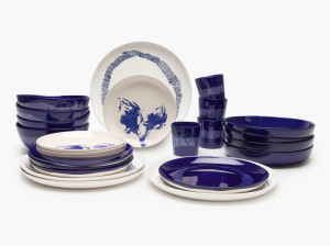 Набор посуды из глазурованной керамогранита