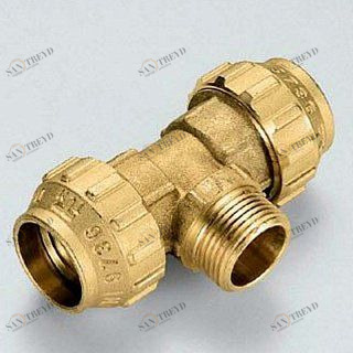 Тройник НР 40х11/4"х40 для ПНД труб TIEMME 3400075