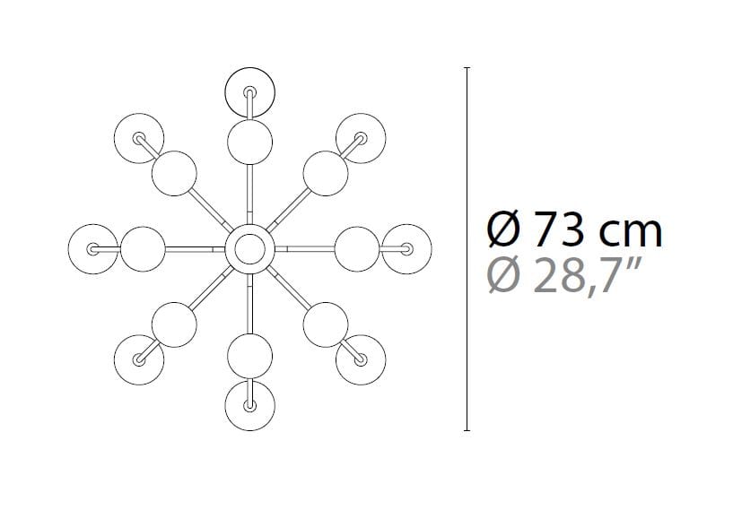Пескоструйная стеклянная светодиодная люстра ILFARI Penélope ARCH-00081111 - Вид №2