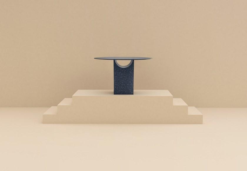 Sancal Круглый стол со стеклянной столешницей и основанием iq surface Vestige sun-id-1446651 - Вид №5