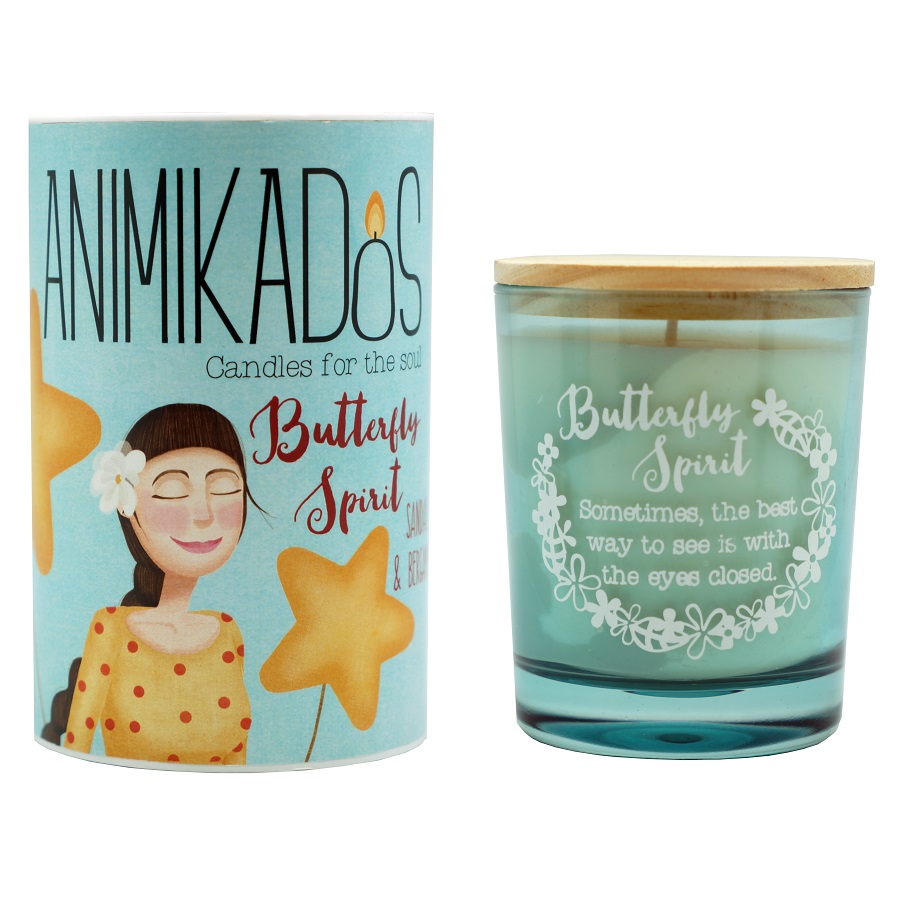 VV007NSAMGB Свеча ароматическая , animikados, butterfly spirit, 40 ч Ambientair 