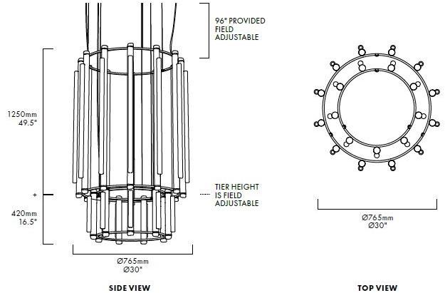 ANDlight Люстра из алюминия и акрила Pipeline Pip-cha-9 - Вид №4