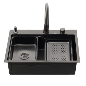 Мойка D6846H+6 MELANA ProfLine 3,0/215 САТИН врезная прямоугольная MLN-D6846H+6