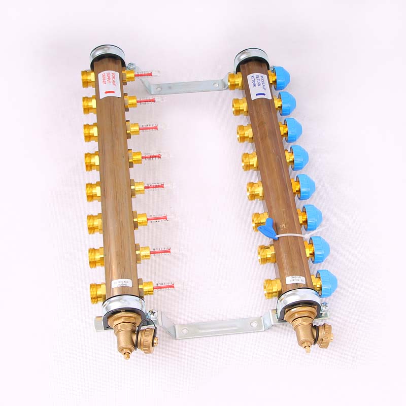 Коллекторная группа HKV/T с термостатическими вентилями и расходомерами WATTS Ind 1"x3/4"ЕК 8 выходов 10004202 - Вид №1