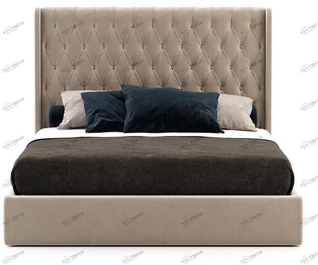 Laskasas Кровать двуспальная с обивкой и высоким изголовьем sun-id-1361959